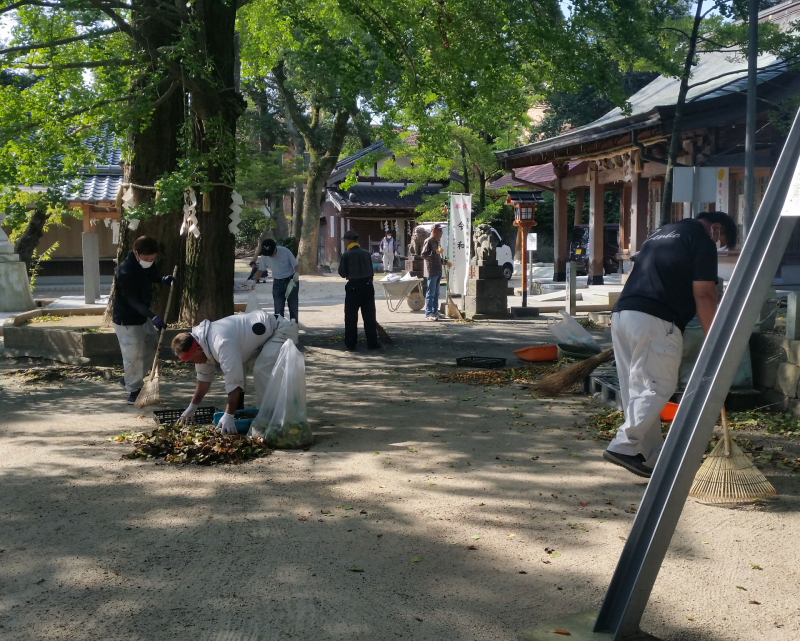 令和1年9月 地元神社の清掃活動
