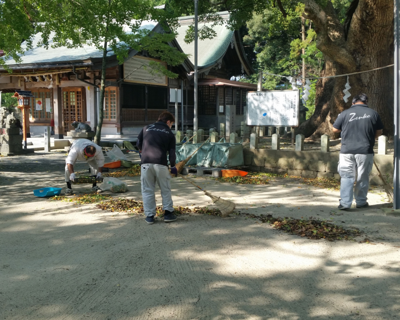 令和1年9月 地元神社の清掃活動