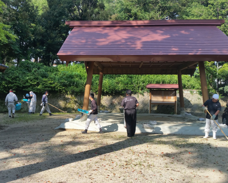 令和1年9月 地元神社の清掃活動